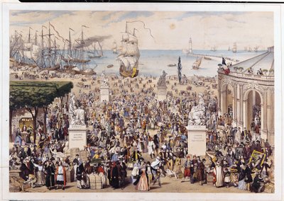Een Markt onder de Universele Democratische en Sociale Republiek, 1848 door M.C Goldsmid